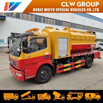 Dongfeng 6m3-8m3 High Pressure Jetting Sewage Suction Truck Sewer Cleaning