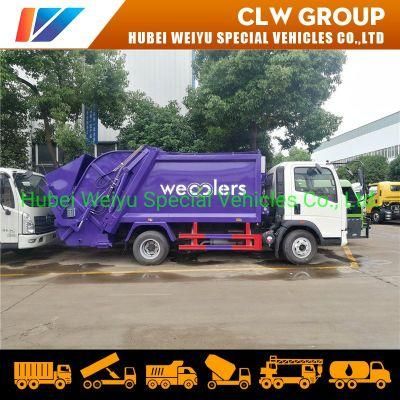 Sinotruk HOWO 10000liters 10cbm 4X2 Compactor Garbage Truck Trash Collection Truck Garbage Removal Truck for Sanitation