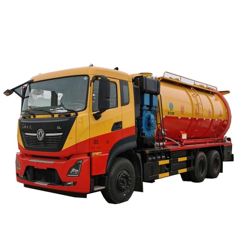 Dongfeng 6*4 Heavy Sewage Suction Truck Tank Volume 16-18cbm