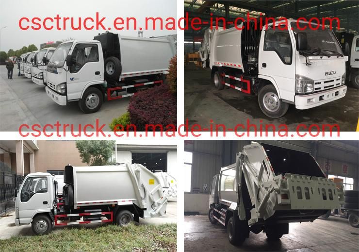 for Isuzu 7cbm 8cbm Self-Compacting Garbage Truck