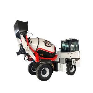 Bst Self Loading Type Mobile 3 Cbm Concrete Mixer Truck with Diesel Engine