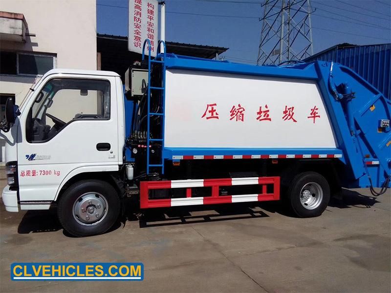 Isuzu 5cbm Hydraulic Garbage Compactor Truck Garbage Compression Truck