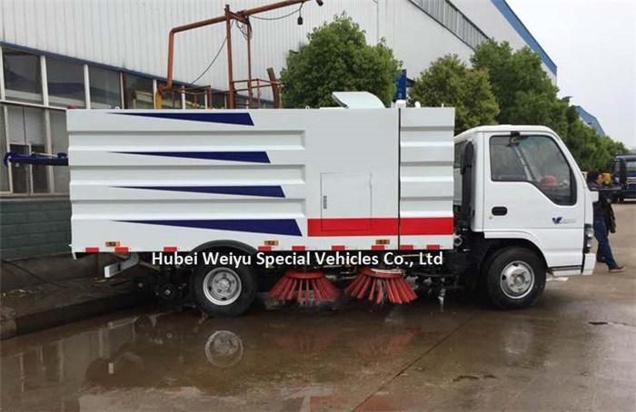 6-Wheel 120HP Road Cleaning Truck 8cbm Road Washing Sweeper Truck for Cambodia