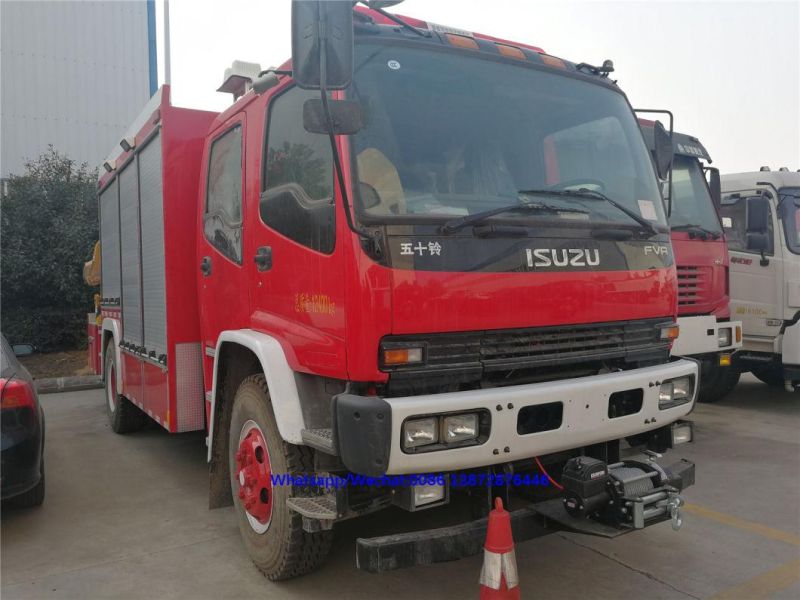 Good Quality Japan Isuzu Fvr Fire Rescue Truck with Crane for Sale