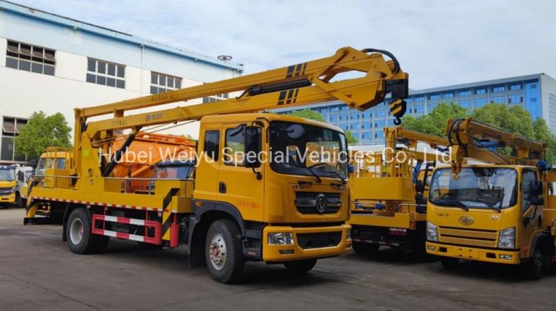 22m 25m Dongfeng Brand 4*2 Straight Arm Aerial Work Trcuk Hydraulic Lift Operating Bucket Construction Truck for Sale