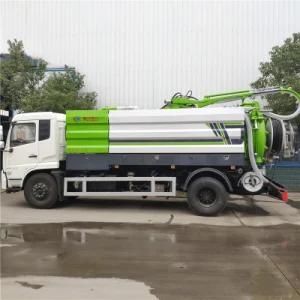 10-12 Tons Automatic Combined Jetting and Cleaning Vacuum Sewage Suction Vehicles