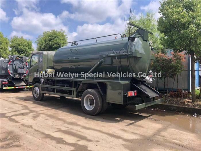 HOWO 8cbm Sewage Suction Truck with Vacuum Pump for Waste Suction