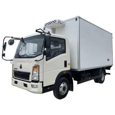 HOWO Small Refrigerator Truck 3tons 4tons Refrigerated Freeze Van Truck