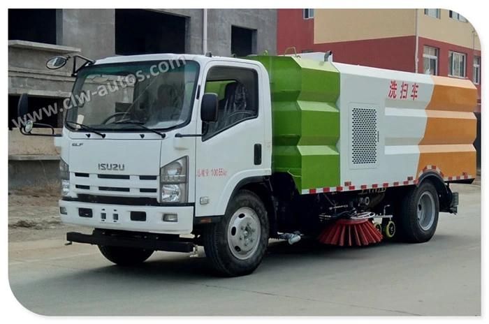 Isuzu 5tons Multi-Function Road Sweeper Equipment Sweeping Width 3.5m Working Area 56000m2/H