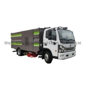 High Cleaning Efficiency Dongfeng Chassis Diesel Engine 3 Seat 3.5m 3~15km/H Washing Brushes Road Sweeper for Sale