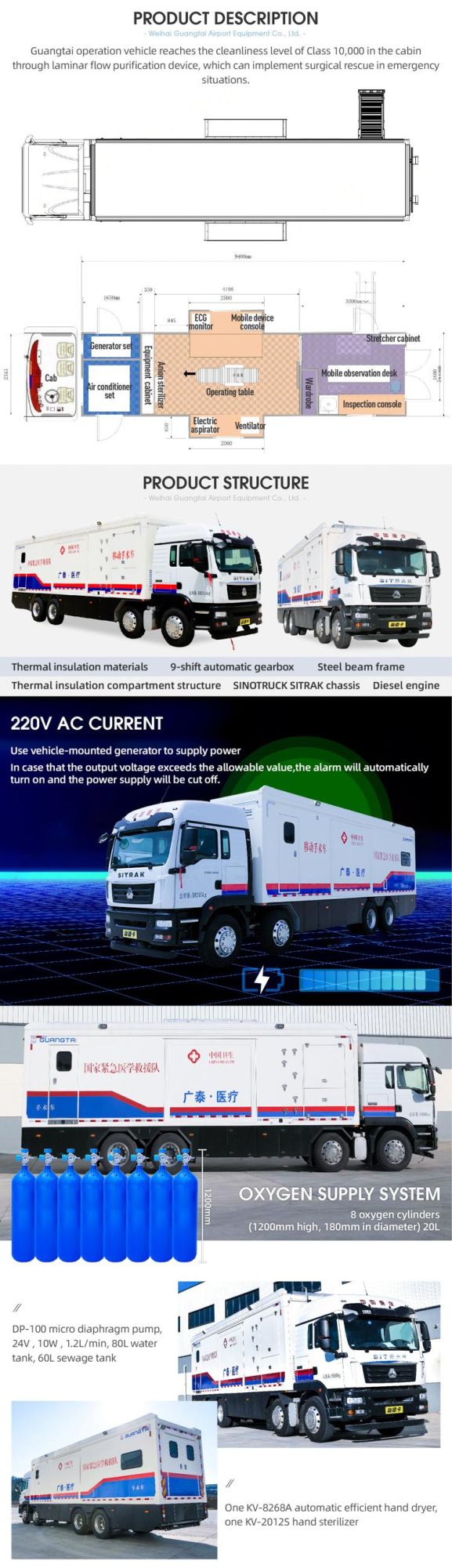 Medical Vehicle Mobile Medical Operation Vehicle Utility Car