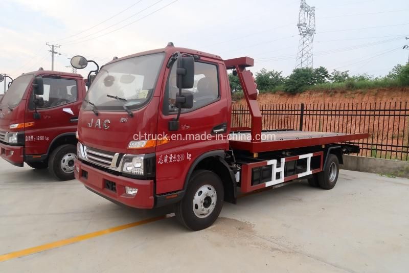 JAC 4X2 Right Hand Drive Left Hand Drive 4tons Flat Bed Wrecker Tow Trucks