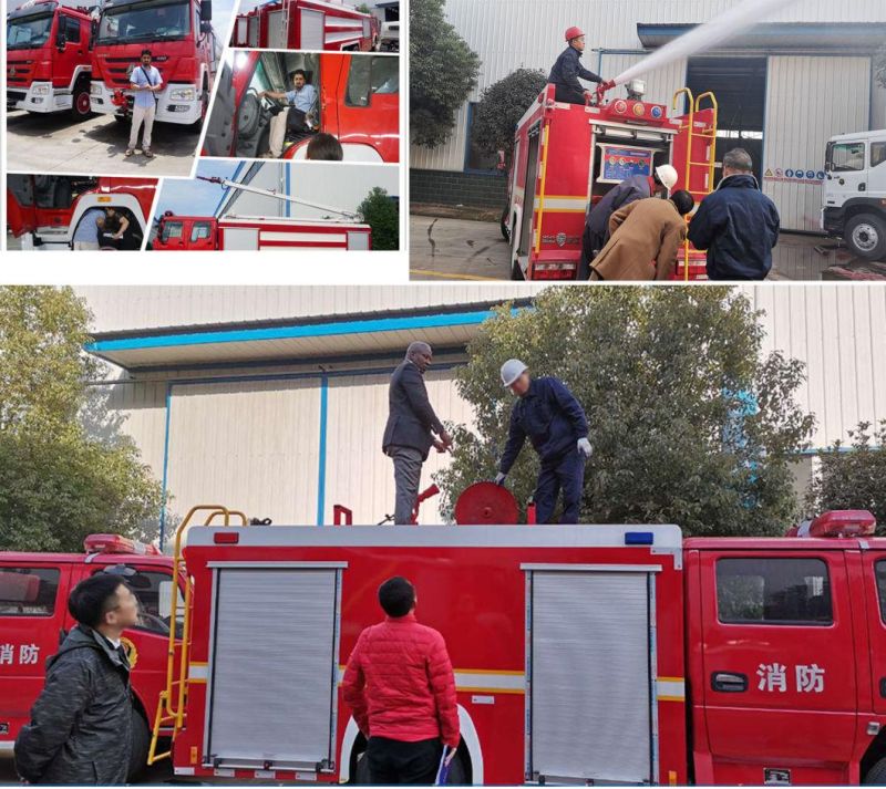 5000L JAC 4X2 Doule Cabin Fire Fighting Truck with AC