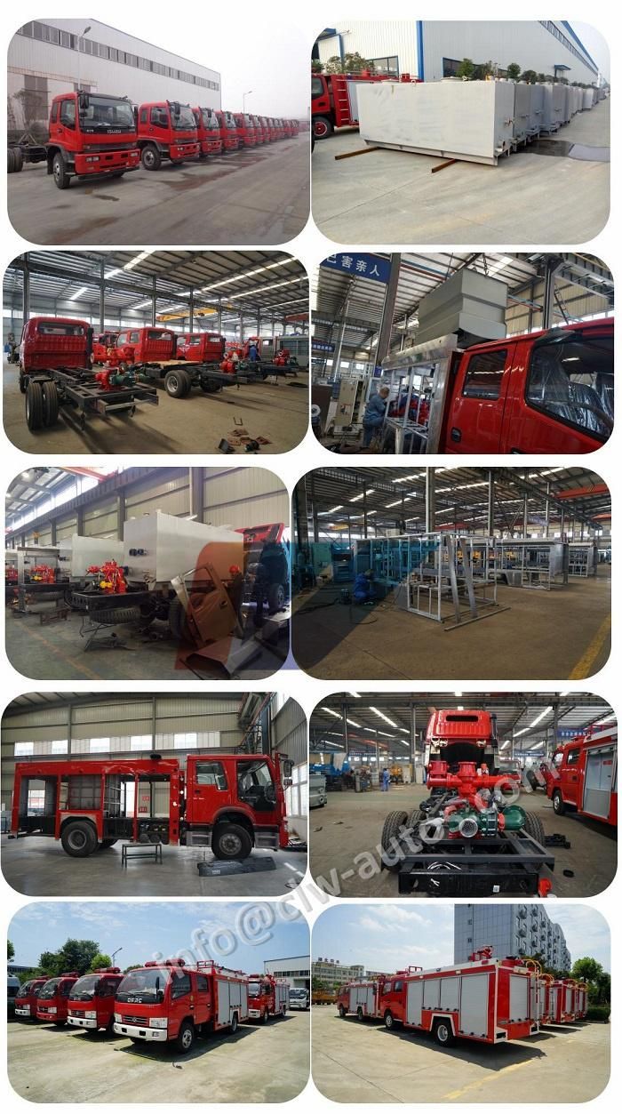 Isuzu/ HOWO/ Dongfeng 4*2 4*4 6*4 Water Foam Dry Powder Tank Fire Rescue Vehicle 3500L-12000L/3.5cbm-12cbm Fire Fighting Emergency Engine Truck