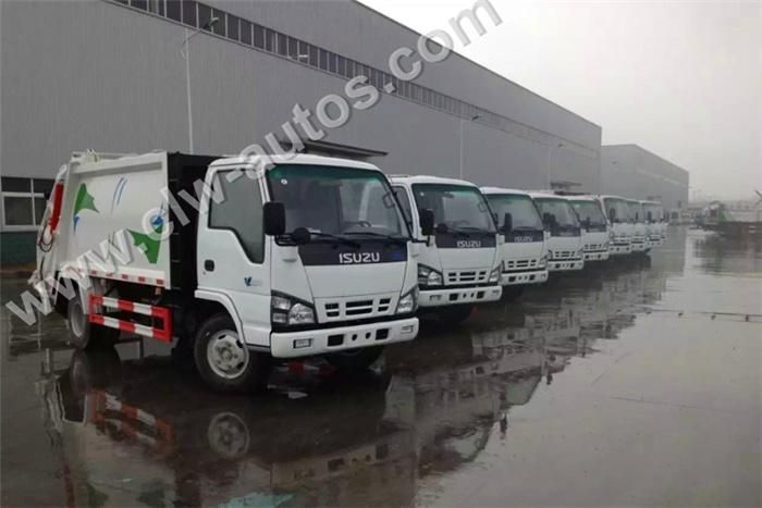 Isuzu 600p 5m3 6m3 8m3 Garbage Compactor Truck Rear Loading Rubbish Waste Collector