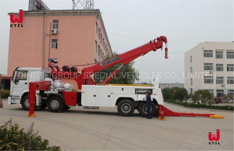 HOWO 50 Ton Recovery Truck Wrecker Tow Truck Rotator