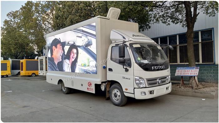 Foton Mobile LED Screen Truck Billboard Display for Outdoor Road Advertising