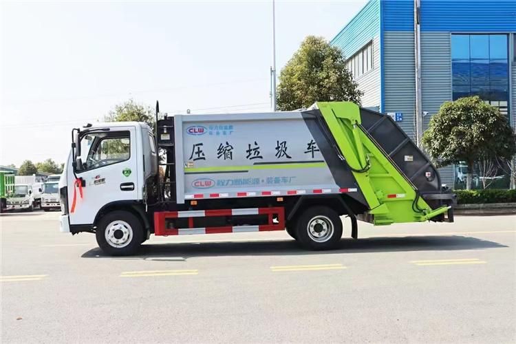 New Design of 6m3 Compress Garbage Truck Loaded Urban Garbage with 240L or 660L Trash Bin for Environmental Sanitation