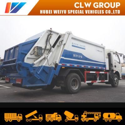 Waste Collection Compressed Refuse Truck Dongfeng 6cbm 7cbm Rear Garbage Compactor Truck