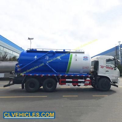 Fecal Suction Truck 20000L Dongfeng 6X4 10 Wheels 260HP Septic Tank Truck