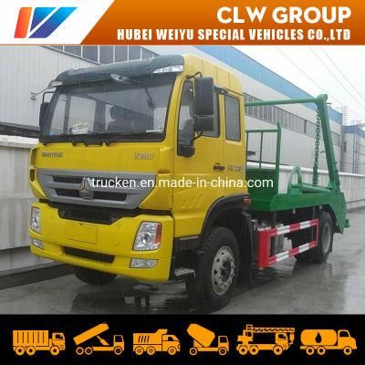 Sinotruck Homan 4X2 220HP 8cbm Swing Arm Refuse Truck Roll off Refuse Truck Skip Loader Container Refuse Box Truck