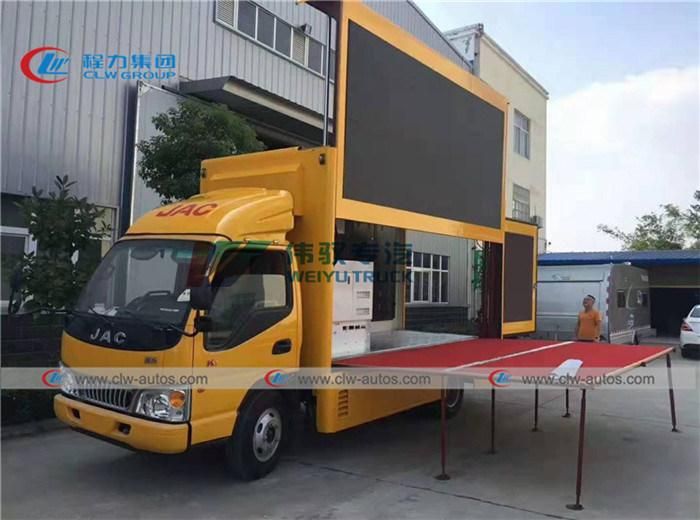 China Chengli JAC LED Display Advertising Truck 3 Sides Screen Mobile Billboard Truck with Sound System