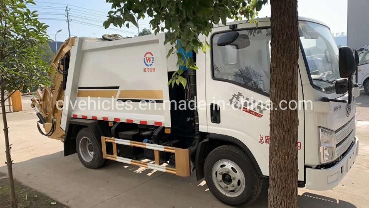 FAW 4000L Refuse Collection Vehicle Waste Garbage Compactor Truck