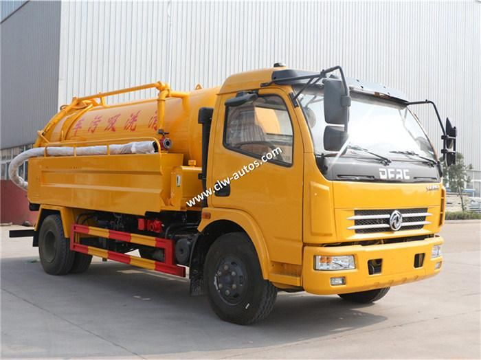 Sewage Suction High Pressure Water Cleaning Truck 5000L Waste Tank with 2000L Water Tank