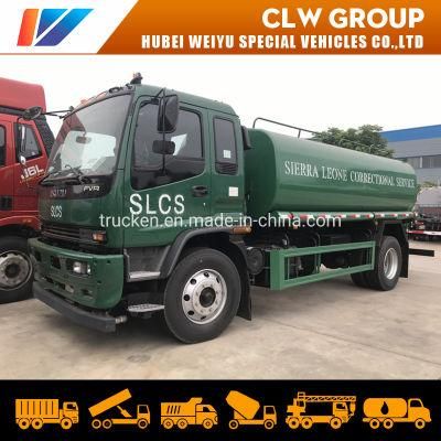 Japan 6 Wheels 14m3 4tons Watering Cart Water Carrier Tank Water Sprinkler Truck