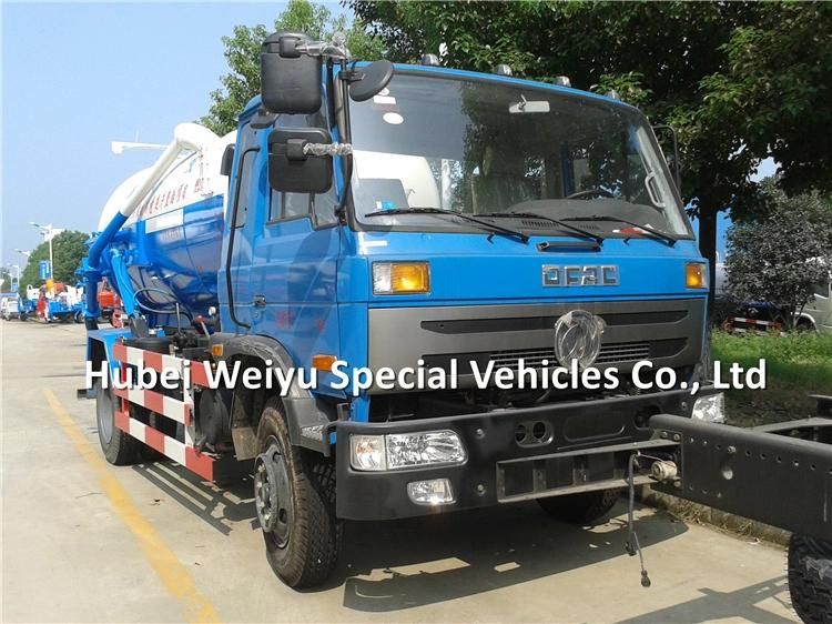 Dongfeng 8000liters 8tons Liquid Waste Septic Suction Cleaning Tanker Truck