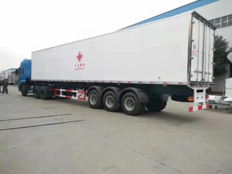 3 Axles Refeer Semi Trailer Truck -15c Loading Capacity Is 40tons Vans Cold Freezer Box Refrigerated Trailer Truck Cheap Price