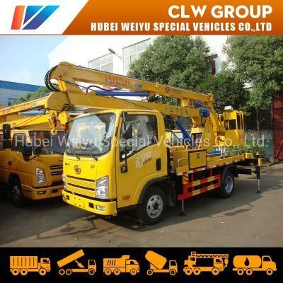 FAW 4X2 16meters Folding Arm Aerial Work Platform Truck with Hydraulic Lifter Boom Truck