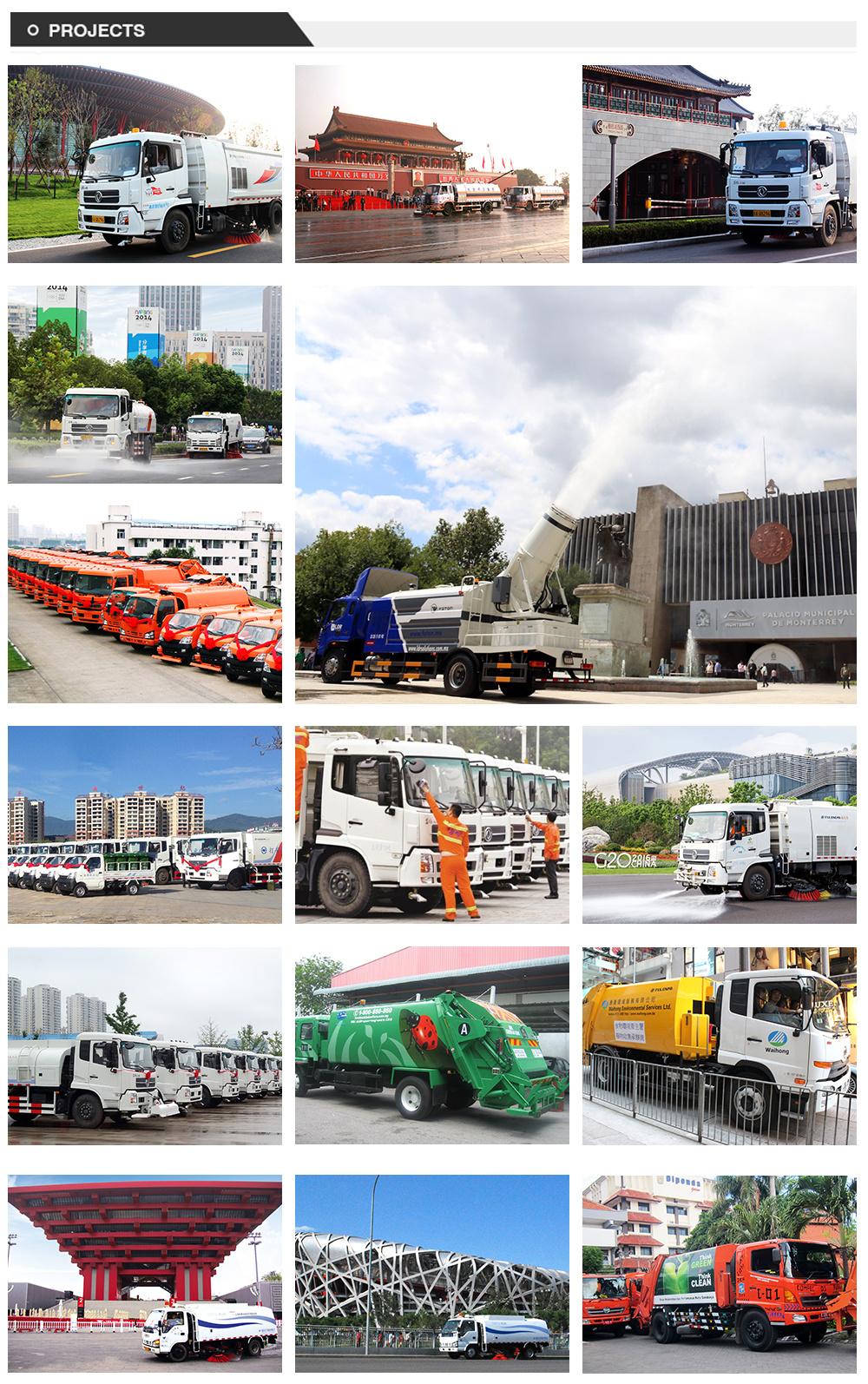 Fulongma Diesel Powered 16t Kitchen Refuse Collection Trucks