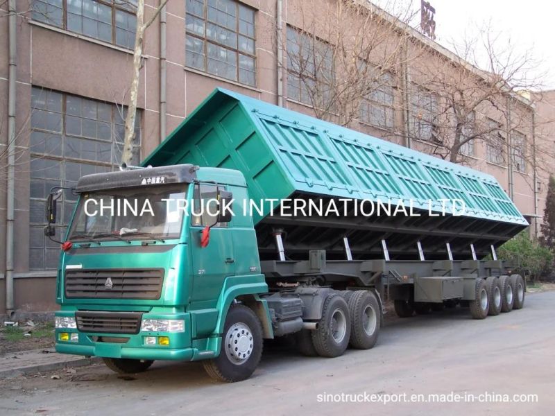 4 Axles Heavy Duty Side Dump/Tipper Semi Trailer for Sale