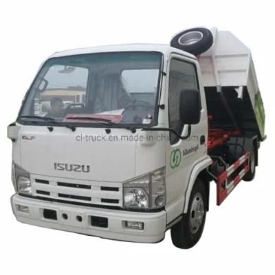 Good Quality I Suzu 100p Left Hand Drive Hook Lift Container Small Skip Loader Garbage Truck 4tons