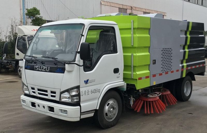 Isuzu 5.5cbm 4X2 Diesel Small Street Sweeper Truck Stainless Steel