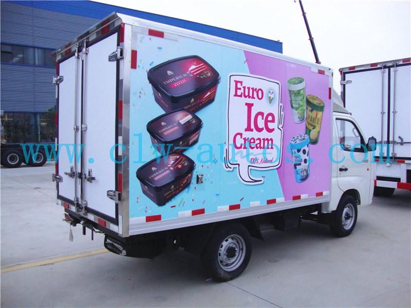 Foton Mini 1-2tons Gasoline Refrigerated Truck Fresh Meat Vegetables Refrigerated Truck 4X2 Refrigerator Van Box Truck for Pakistan