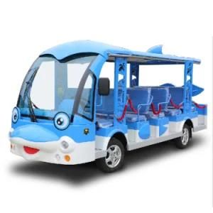 Dolphin Design 14 Seaters Full Automatic High Frequency Charger Electric Shuttle Bus for Sale Sightseeing Car (DN-14)
