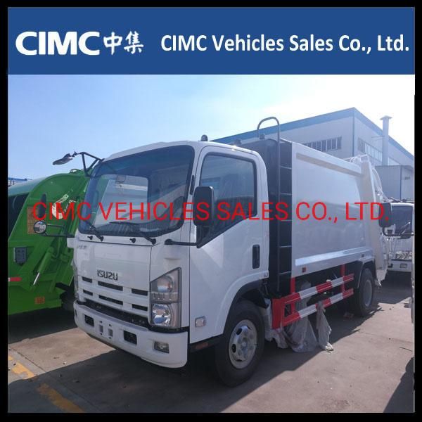 China Isuzu 700p Nqr 4HK1 Garbage Compactor Truck Price 6000L