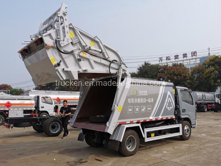 Dongfeng New Style Euro 6 Garbage Compactor Truck City Waste Delivery Inside Street with Automactic Feeding Dumping System