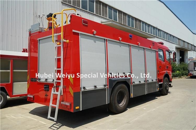 Diesel Engine 6 Wheel Dongfeng 6000kg Water Fire Brigade Truck 6tons Water Tank Fire Truck
