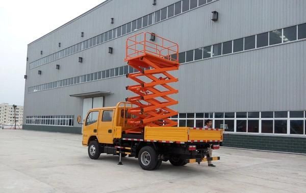 Factory Supply 4X2 6m 8m Aerial Scissor Forklift Working Platform Truck