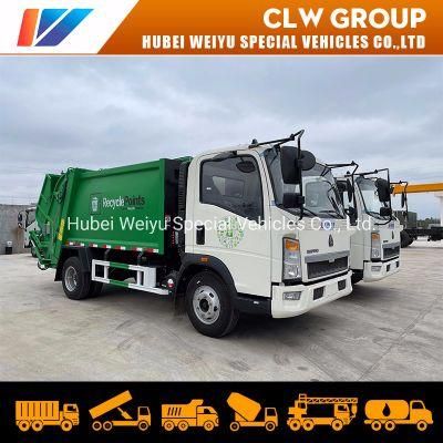 HOWO 6m3 Compactor Garbage Truck for Domestic Waste Collection