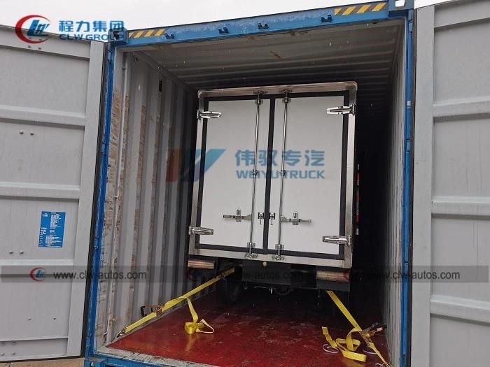 Good Price Foton Mini 1ton Petrol Seafood and Fish Delivery Refrigerator Van Truck
