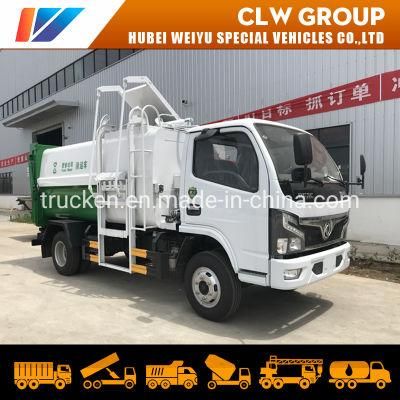 Dongfeng 4X2 Small Side Loader Bin Lifting Refuse Collection Food Waste Compactor Vehicle Garbage Truck with Hanging Bucket