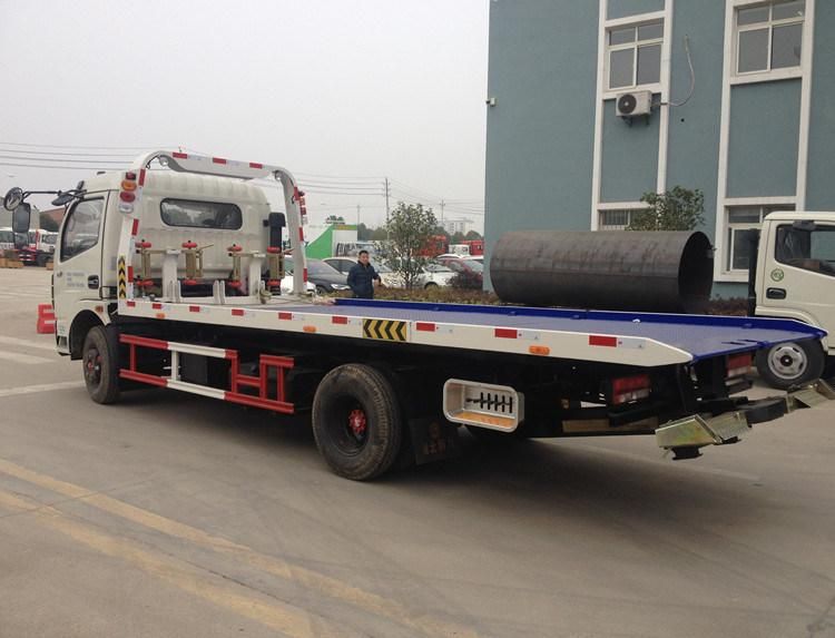 DFAC 4X2 Rhd 6 Wheels 4 Ton Rollback Wrecker Truck for Sale, Righ Hand Drive Wreckers for Sale