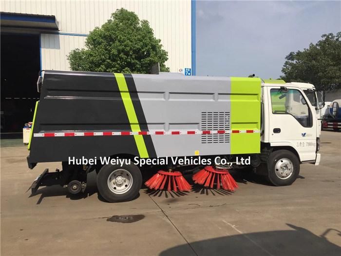 6-Wheel 120HP Road Cleaning Truck 8cbm Road Washing Sweeper Truck for Cambodia