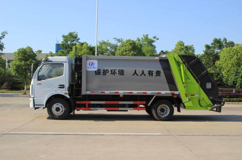 Dongfeng 6cbm Compressed Waste Garbage Compactor Waste Treatment Truck