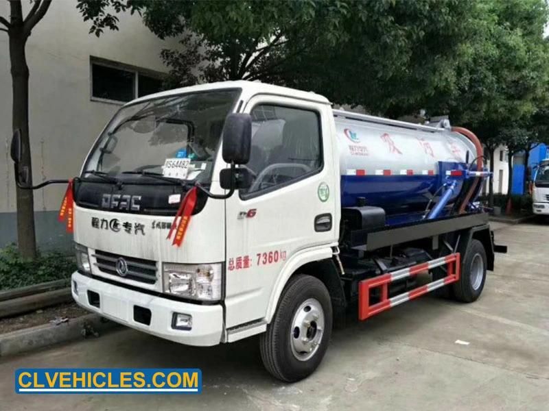 DFAC 5cbm 90HP Vacuum Sewage Suction Tanker Fecal Suction Truck