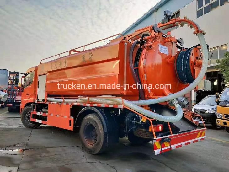 Hot Sale 14000liters Vacuum Pump Sewer Jetting Cleaning Car Sewage Suction Truck Manufacturer